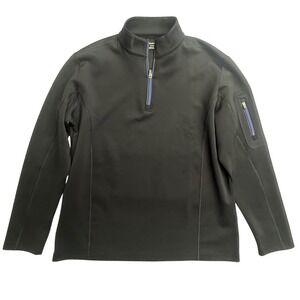 UNTUCKit Mazzano Black Quarter Zip Pullover Mens XL Performance Style 31424